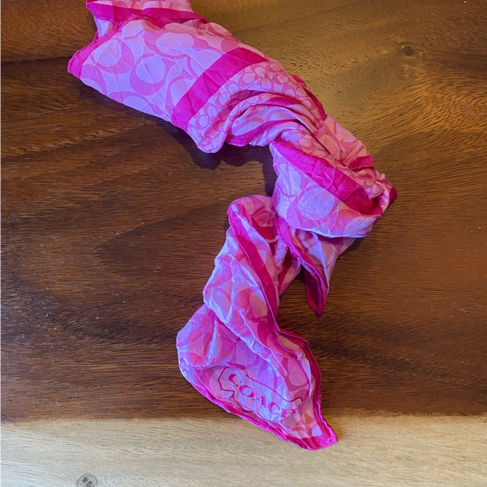 COACH | Silk Square Scarf in Bright Fuschia
